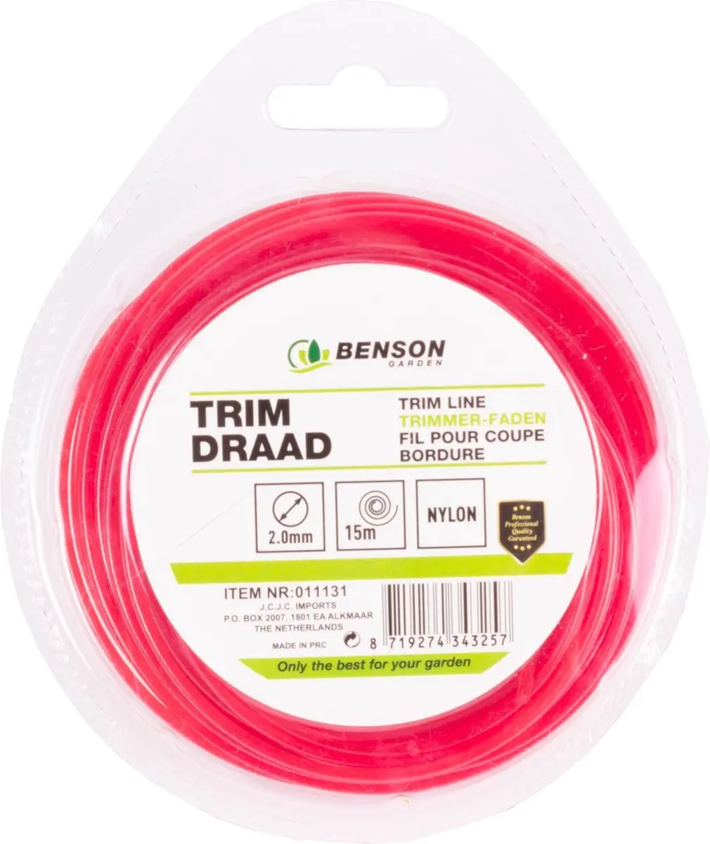 Benson Trimdraad Ø2mm 15m - Rood - afbeelding 4 van 6