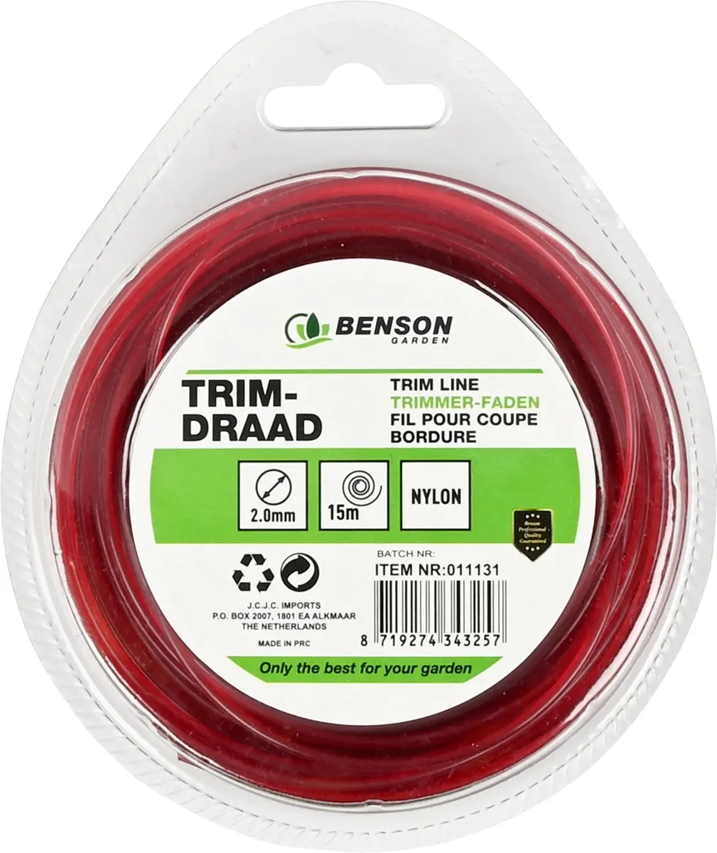 Benson Trimdraad Ø2mm 15m - Rood - afbeelding 5 van 6