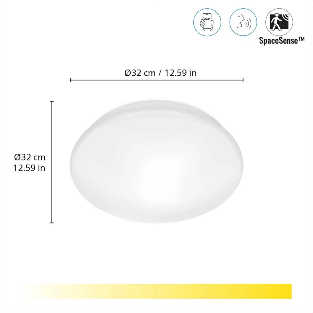 WiZ Adria Plafondlamp - 17W - Ø32cm - Warmwit - afbeelding 2 van 6