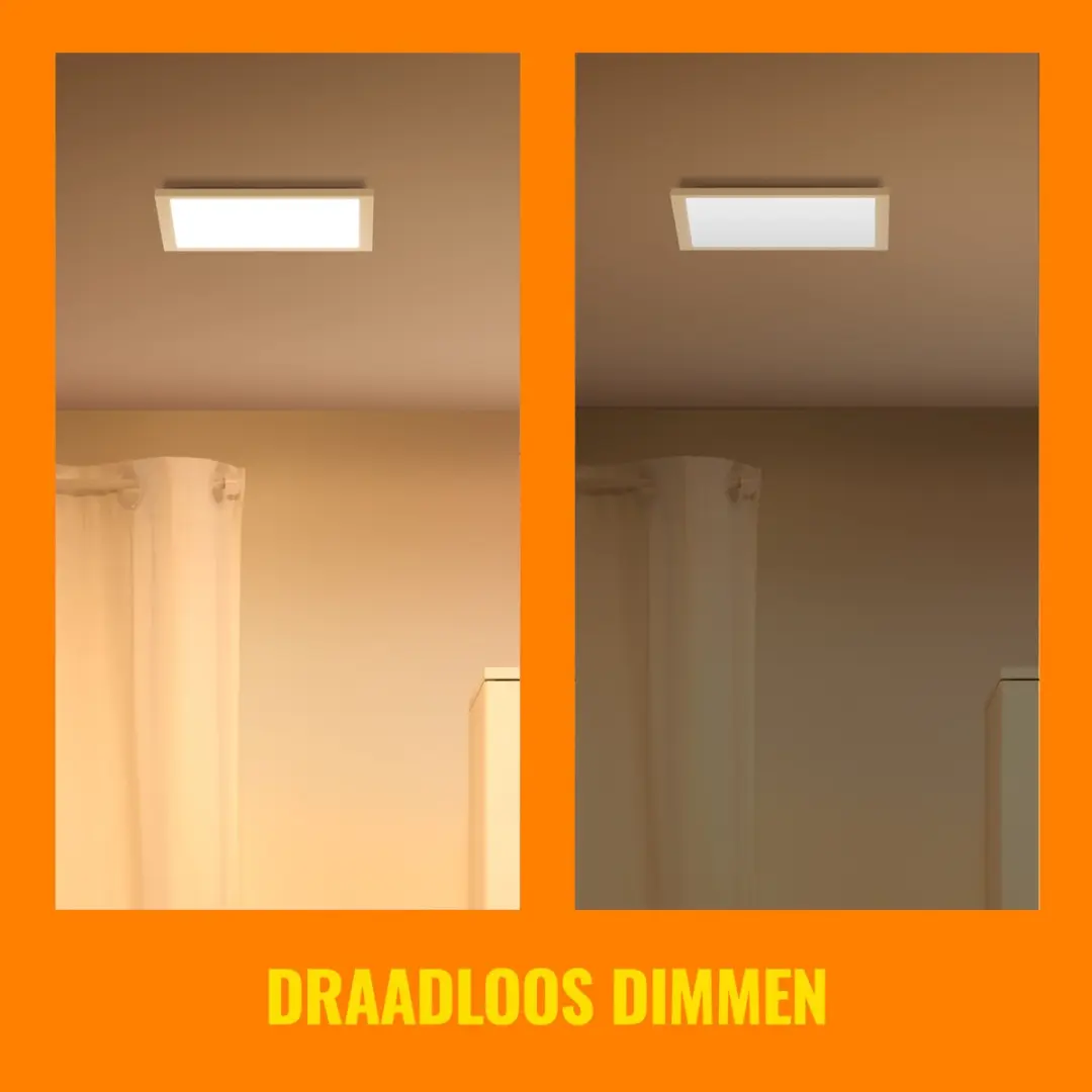 WiZ Plafondlamp LED Paneel 30x30cm - 12W - Wit - afbeelding 6 van 6