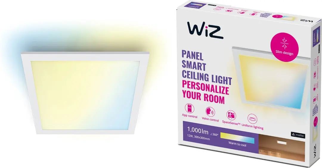 WiZ Plafondlamp LED Paneel 30x30cm