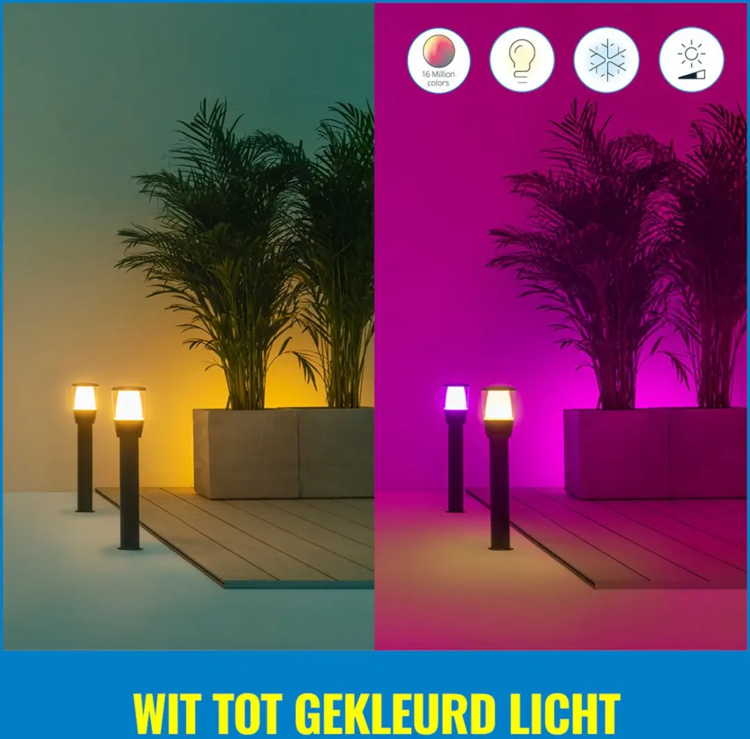 WiZ Elpas Tuinpaal Uitbreidingsset 12V - 4.8W - Zwart - afbeelding 6 van 6