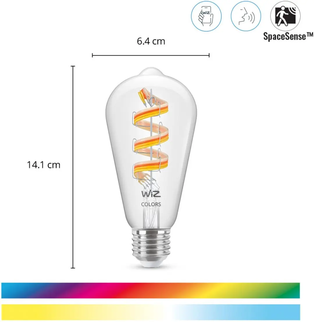 WiZ Edison Filament Lamp E27 - 6,3W - RGBW - afbeelding 3 van 6