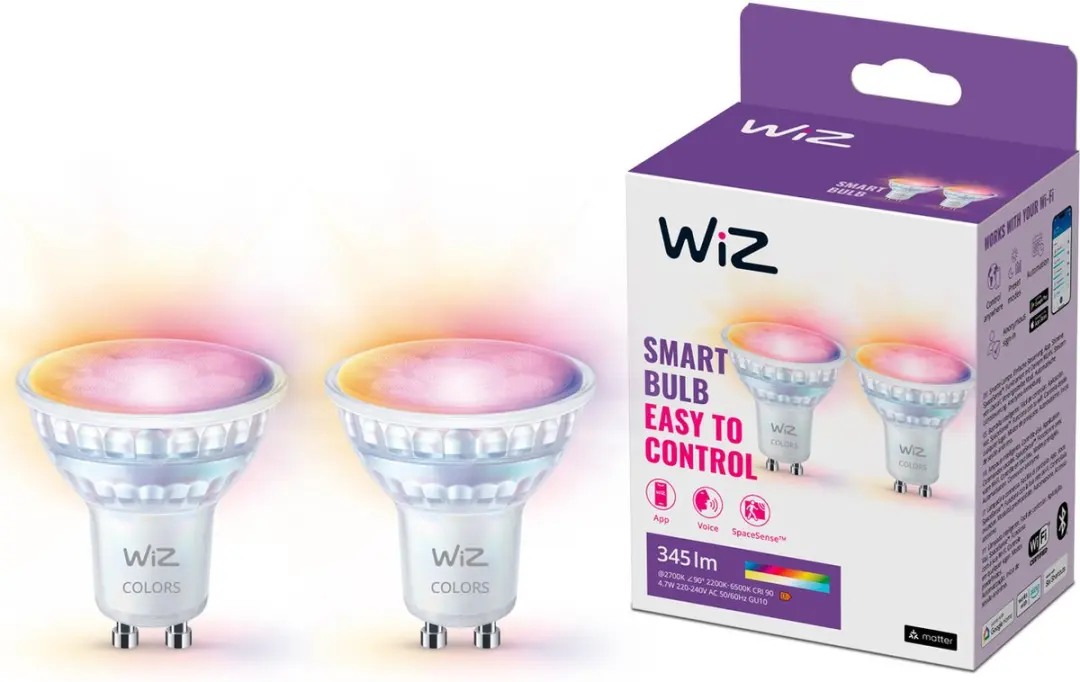 WiZ GU10 Slimme Spot 2-pack