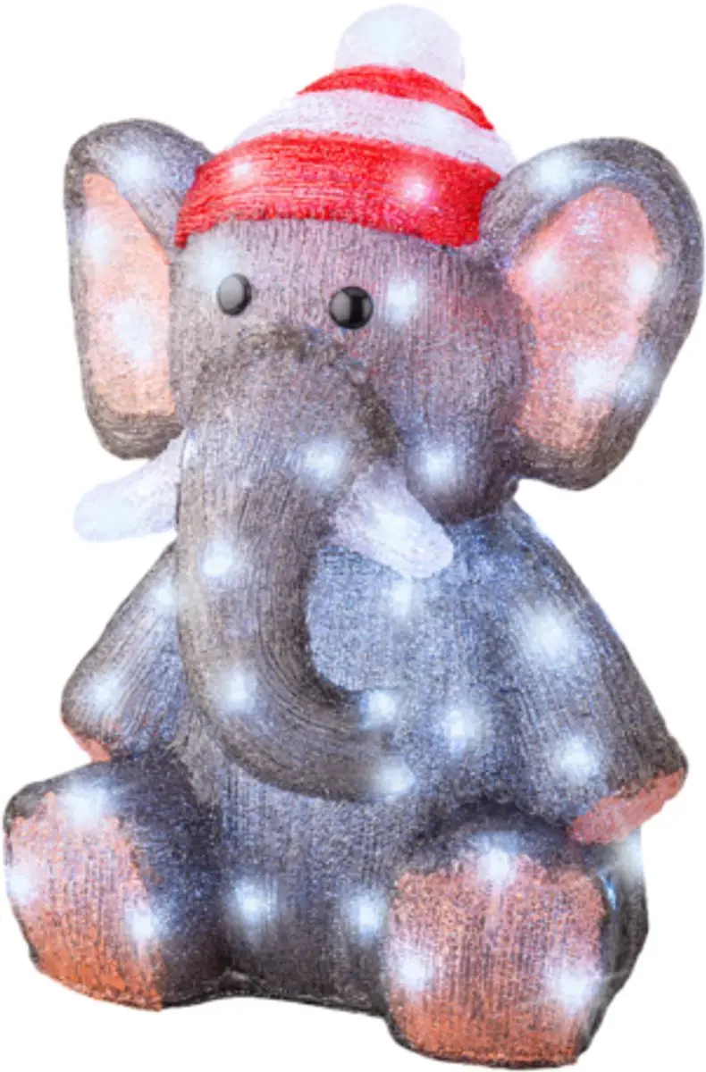 Lumineo LED Kerstfiguur Olifant Acryl 46cm