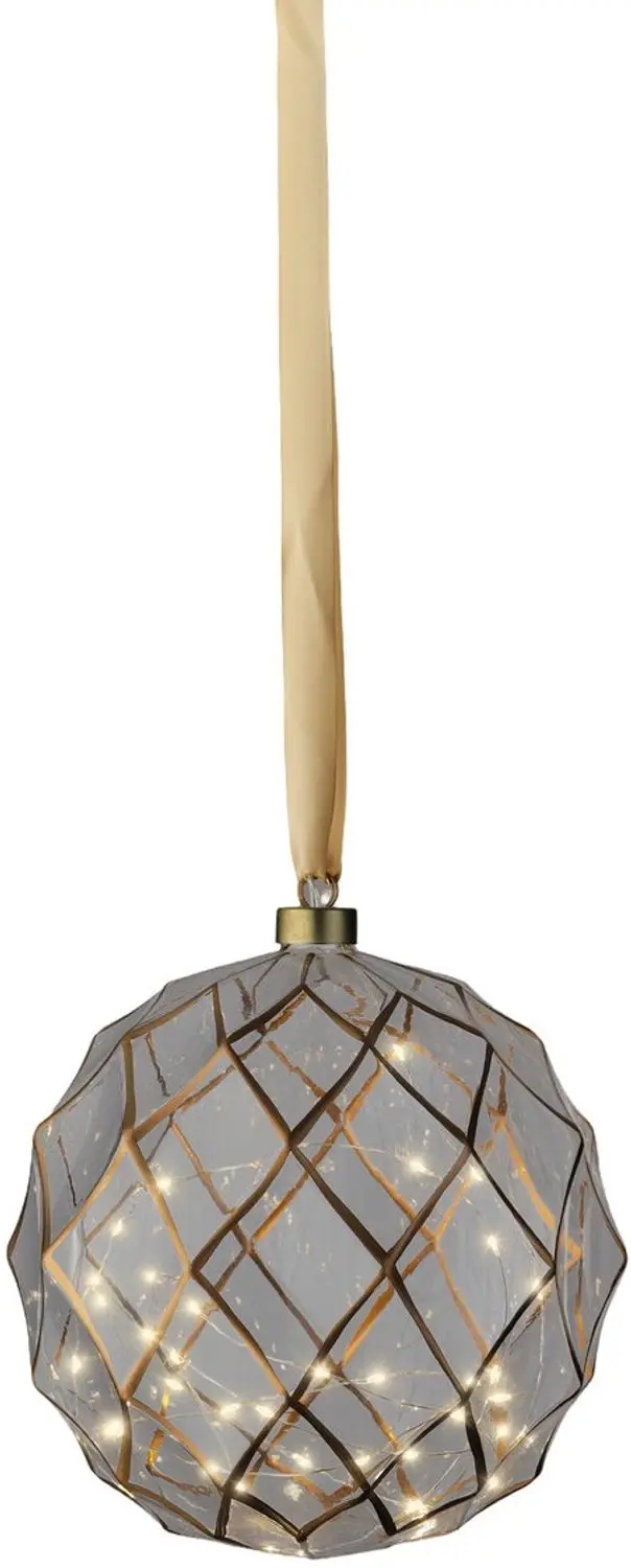 Lumineo Kerstbal 40 LED Ø19cm Transparant WW