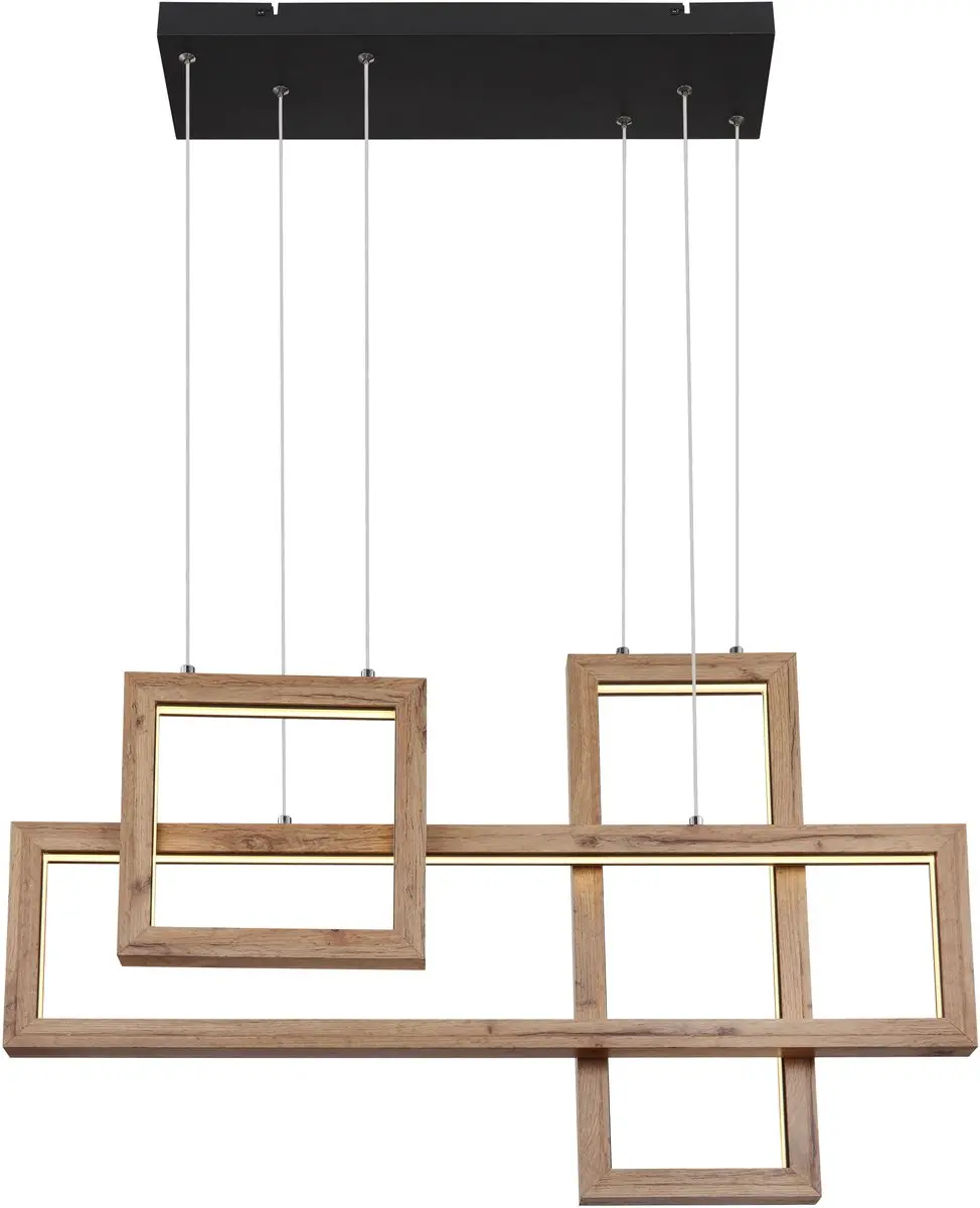 Globo Mandera Hanglamp 67287H1 - 40W - Zwart/Bruin - afbeelding 2 van 6