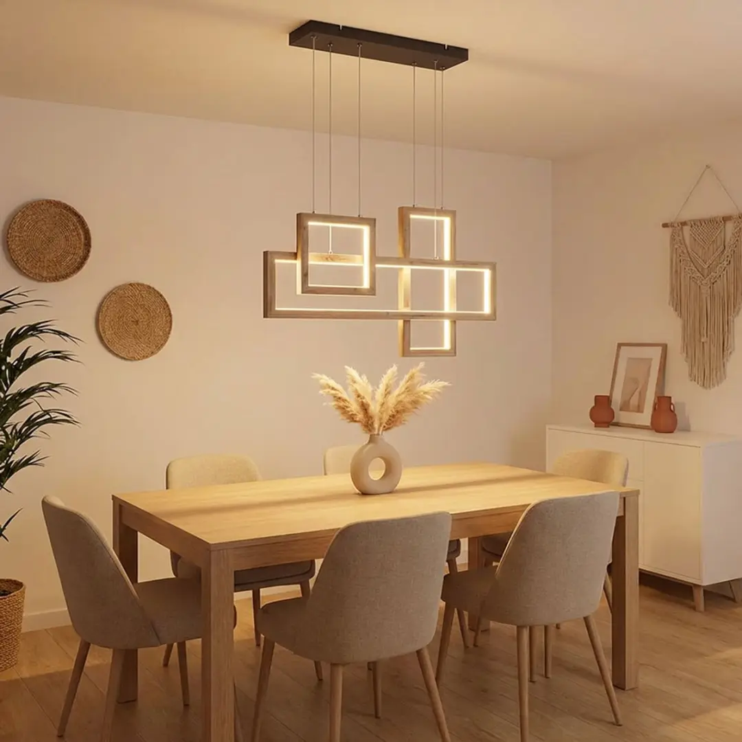 Globo Mandera Hanglamp 67287H1 - 40W - Zwart/Bruin - afbeelding 3 van 6