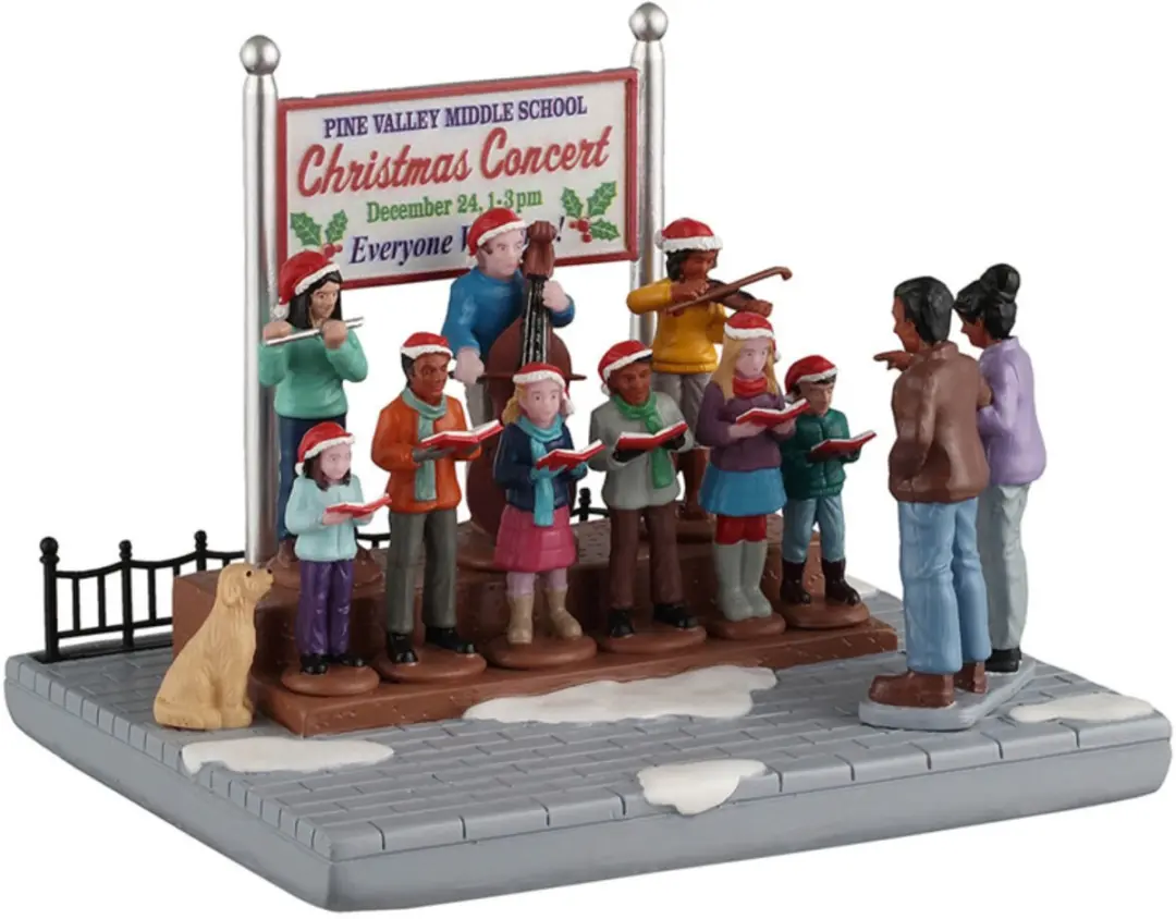 Lemax School Christmas Concert Kerstdorp Tafereel