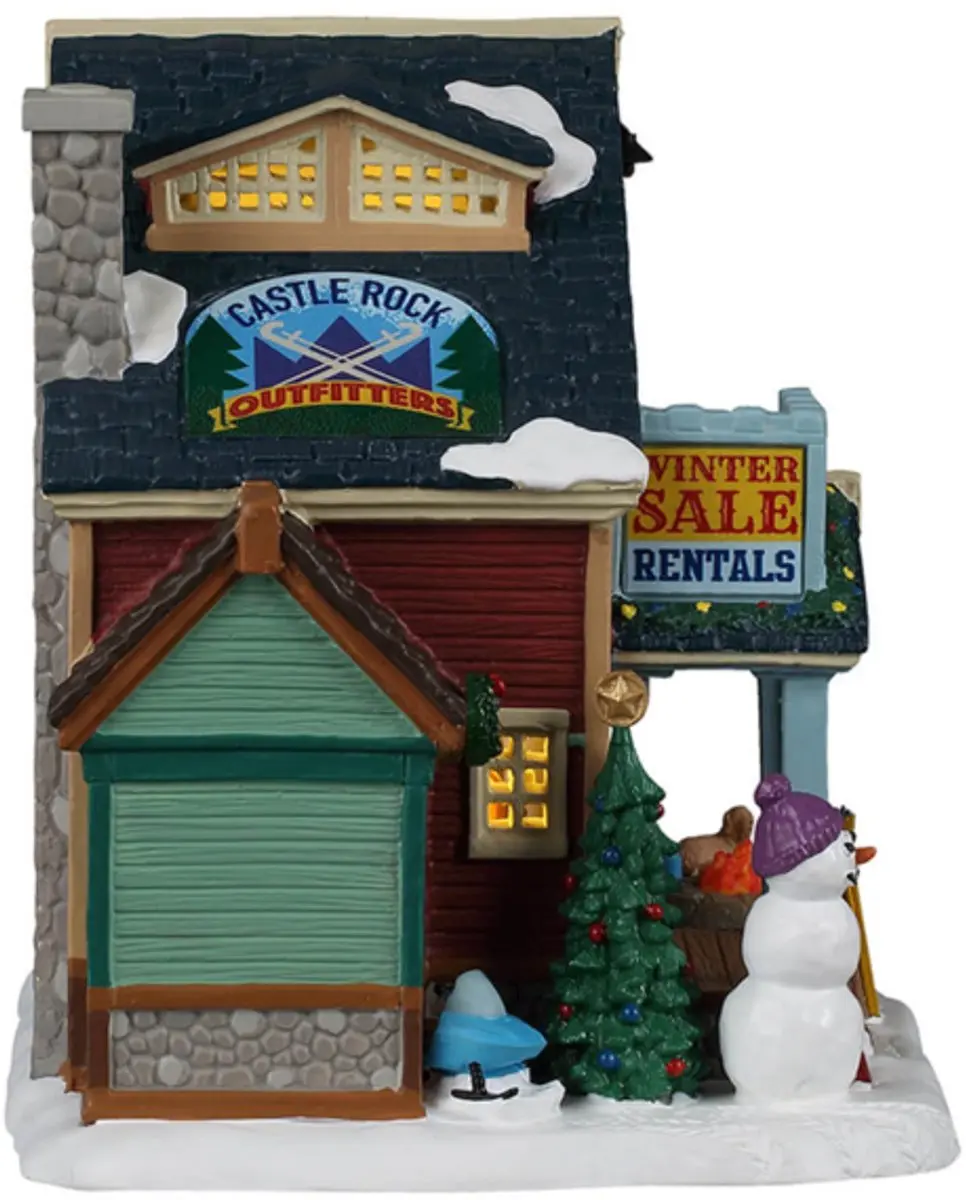 Lemax Castle Rock Ski Outfitters - Verlicht Kersthuisje Vail Village - afbeelding 3 van 6