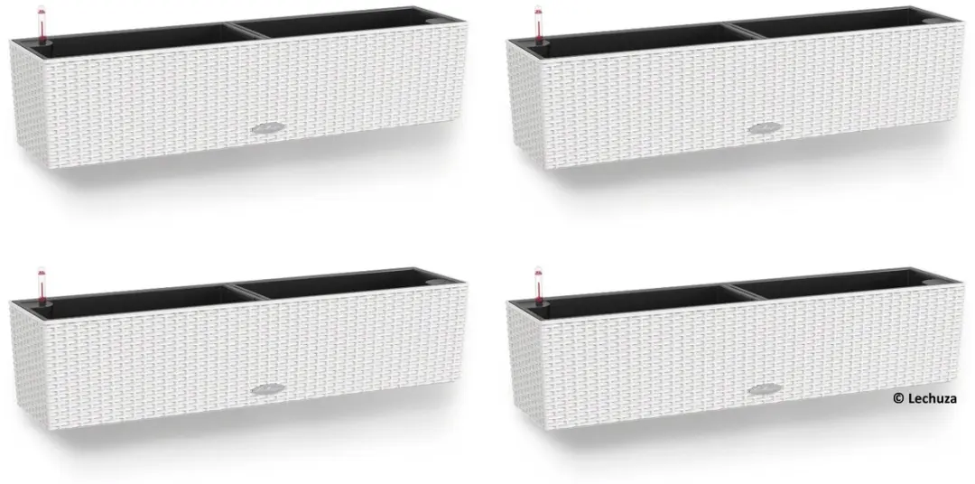 LECHUZA Bloembak BALCONERA Cottage 80 wit