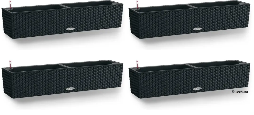 LECHUZA Bloembak BALCONERA Cottage 80 grafietzwart