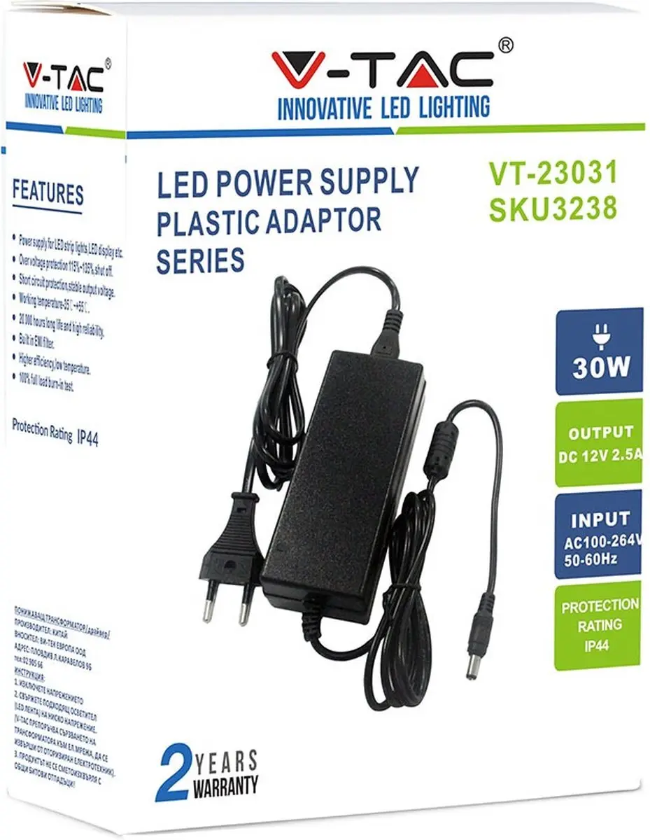 V-TAC VT-23031 Voeding - 30W - IP44 - afbeelding 6 van 6