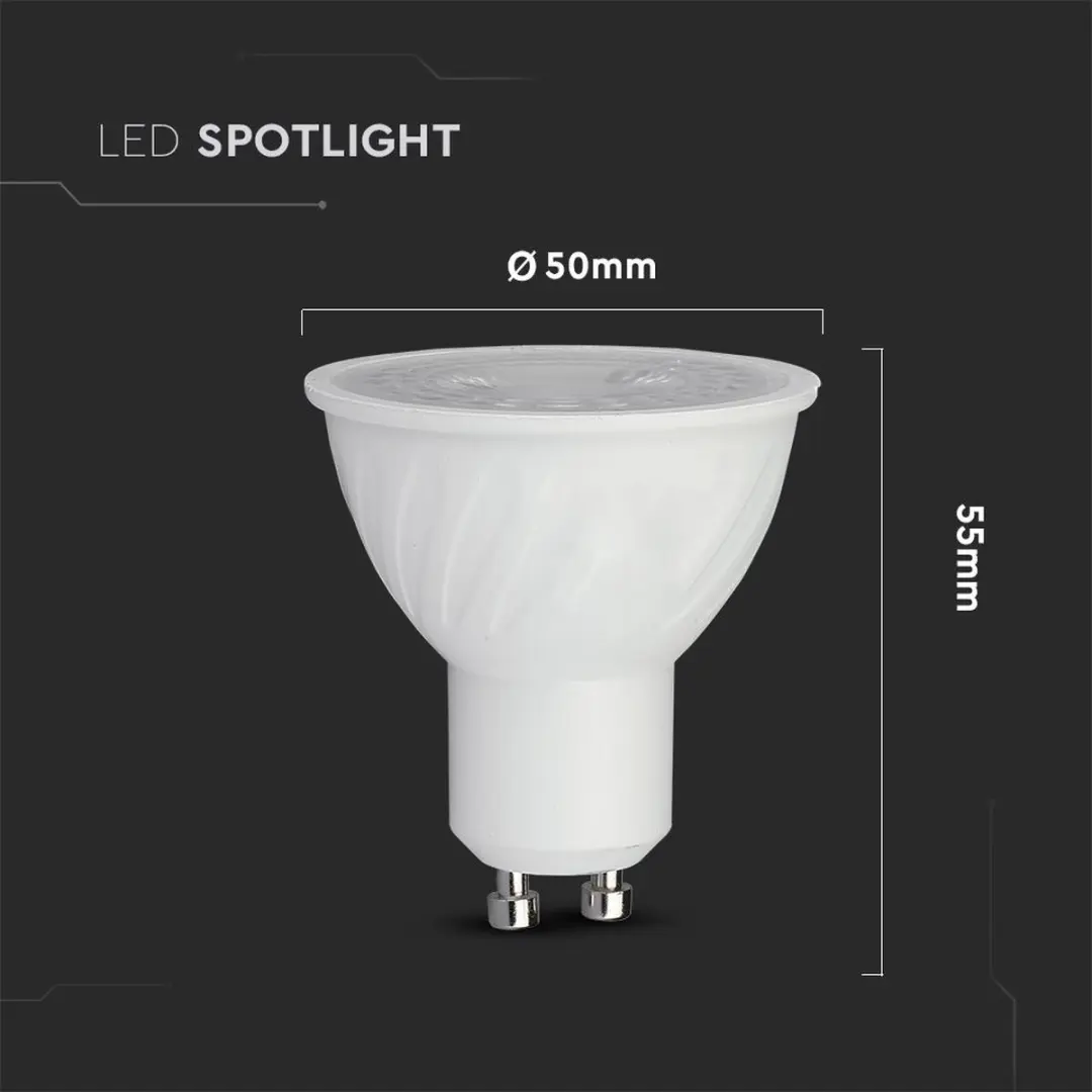 V-tac VT-247 GU10 LED-spot 6W 6500K - afbeelding 4 van 6