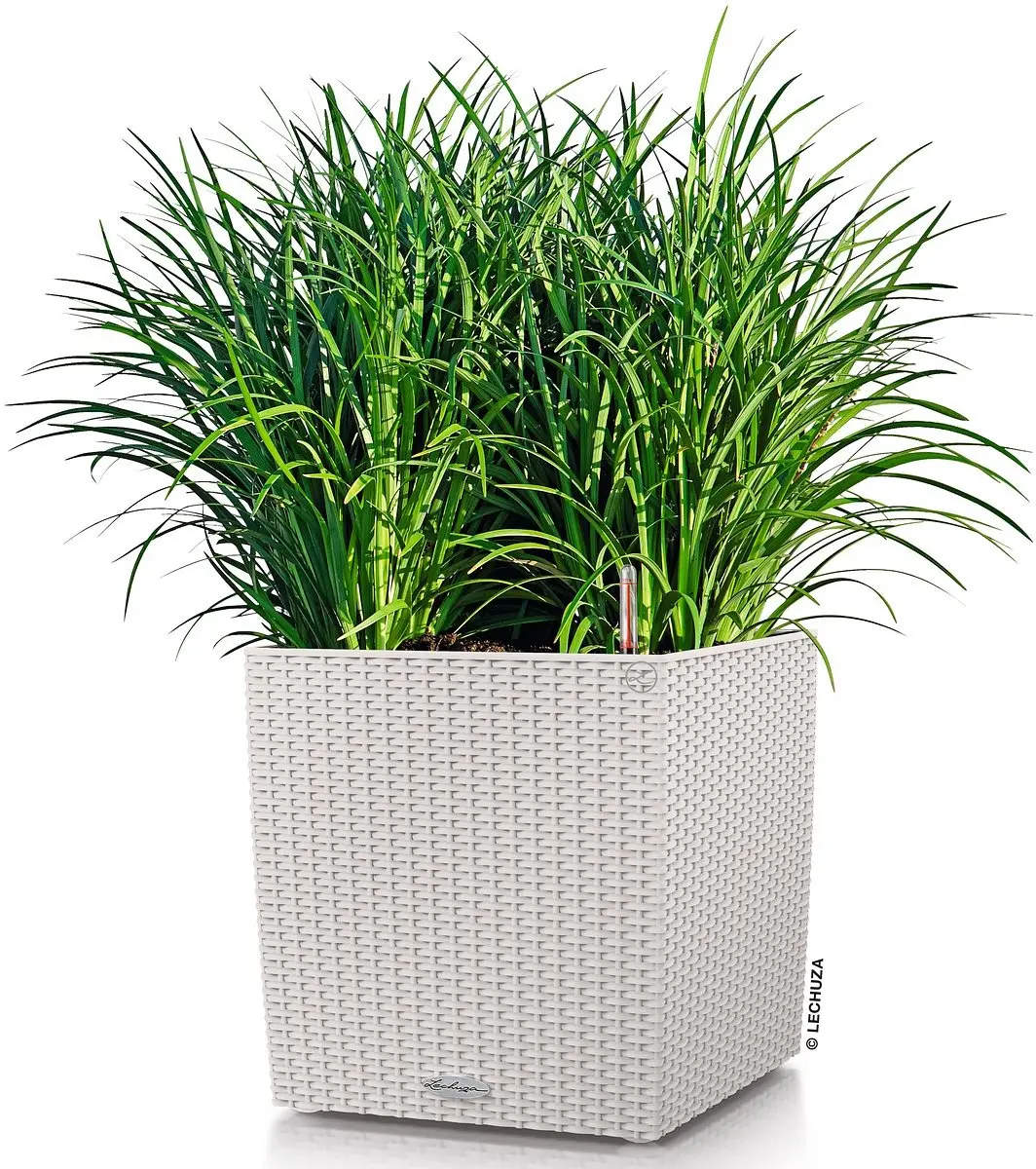 Lechuza CUBE Cottage 40 Plantenbak - Lichtgrijs - afbeelding 2 van 6