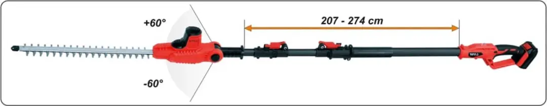 Yato YT-82834 Snoerloze Heggenschaar - 18V - 420mm - afbeelding 2 van 6