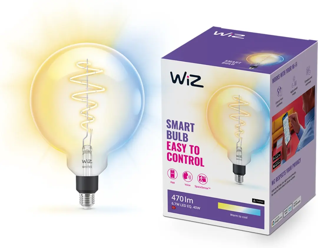 WiZ Filament Globe E27 Slimme LED-lamp