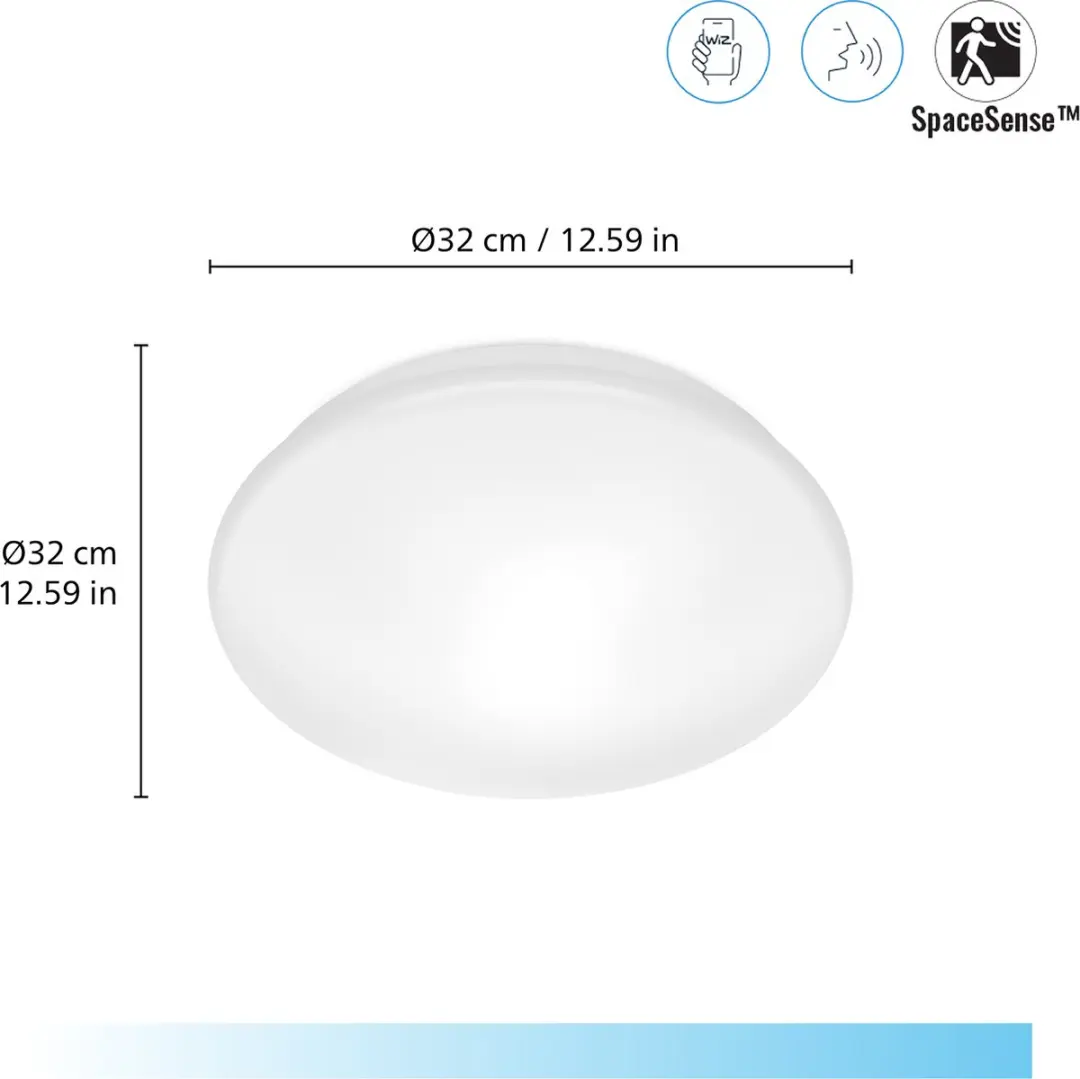 WiZ Adria Plafondlamp 17W - Koelwit Licht - Wit - afbeelding 2 van 6