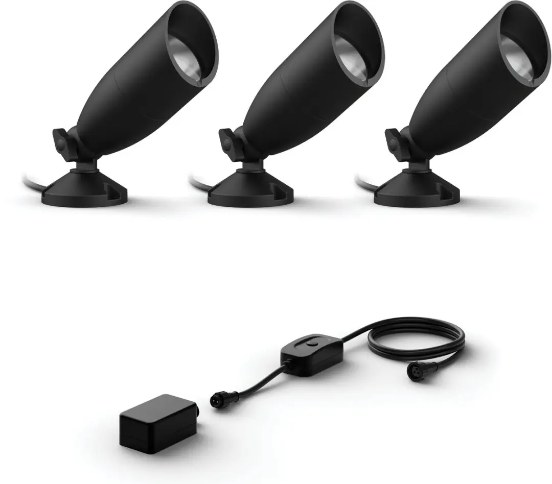 WiZ Tuinspot Basisset met 3 Tuinspots (Zwart)