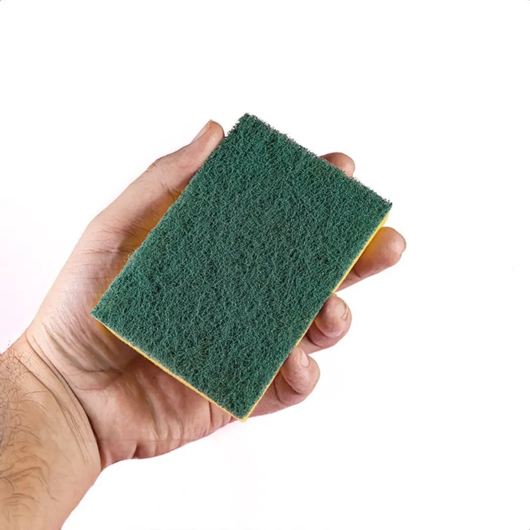 SPONTEX Schuurspons - Groen, geel - 10 stuks - afbeelding 4 van 4