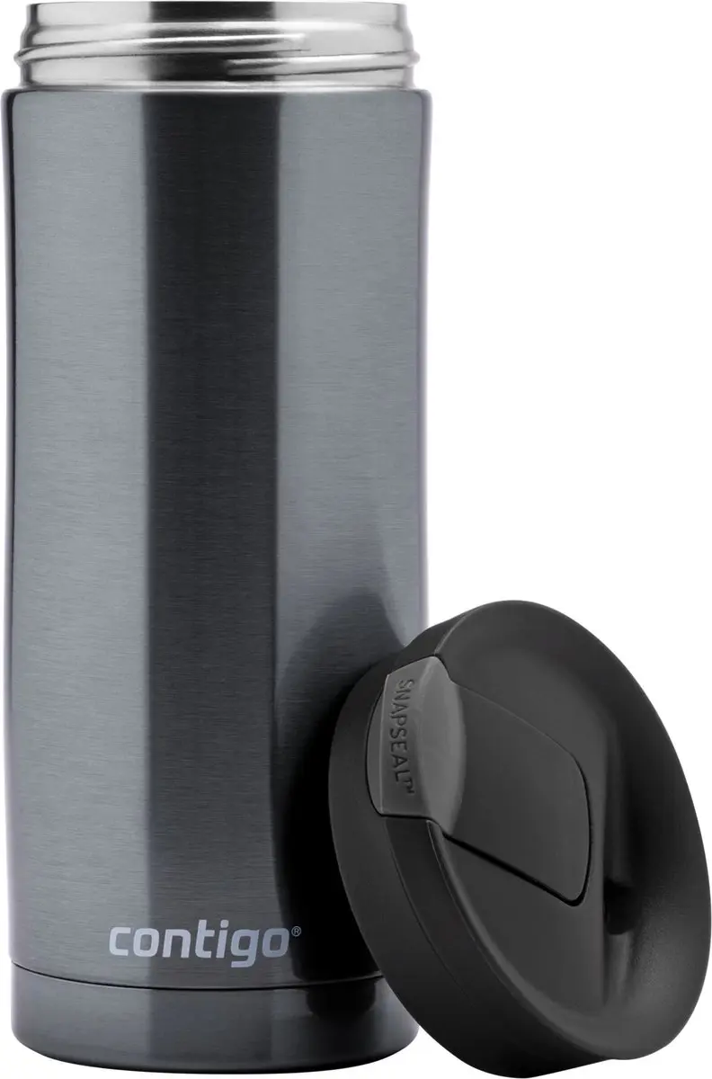 Contigo Huron Snapseal Thermosbeker 470ml - Gunmetal - afbeelding 3 van 6
