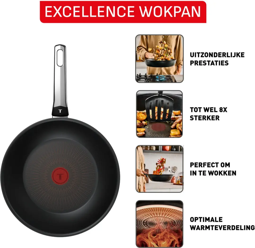 Tefal Excellence G3201902 Wokpan Inductie 28cm