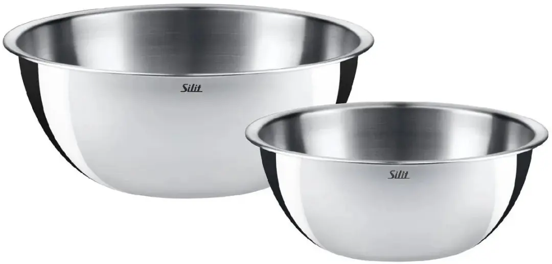 Silit Mengkommen 18 en 22 cm - Metallic - Set van 2 - afbeelding 2 van 2