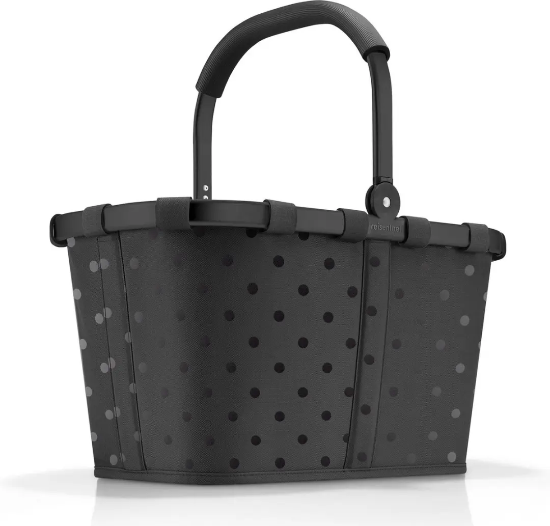 Reisenthel Carrybag Boodschappentas 22L - Glossy Dots Zwart - afbeelding 3 van 6