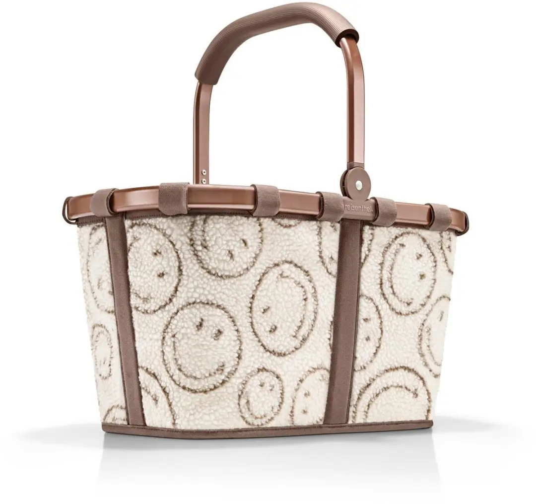 Reisenthel Carrybag XS Boodschappenmand 22L - Smiley Teddy Chocolate Beige - afbeelding 4 van 6