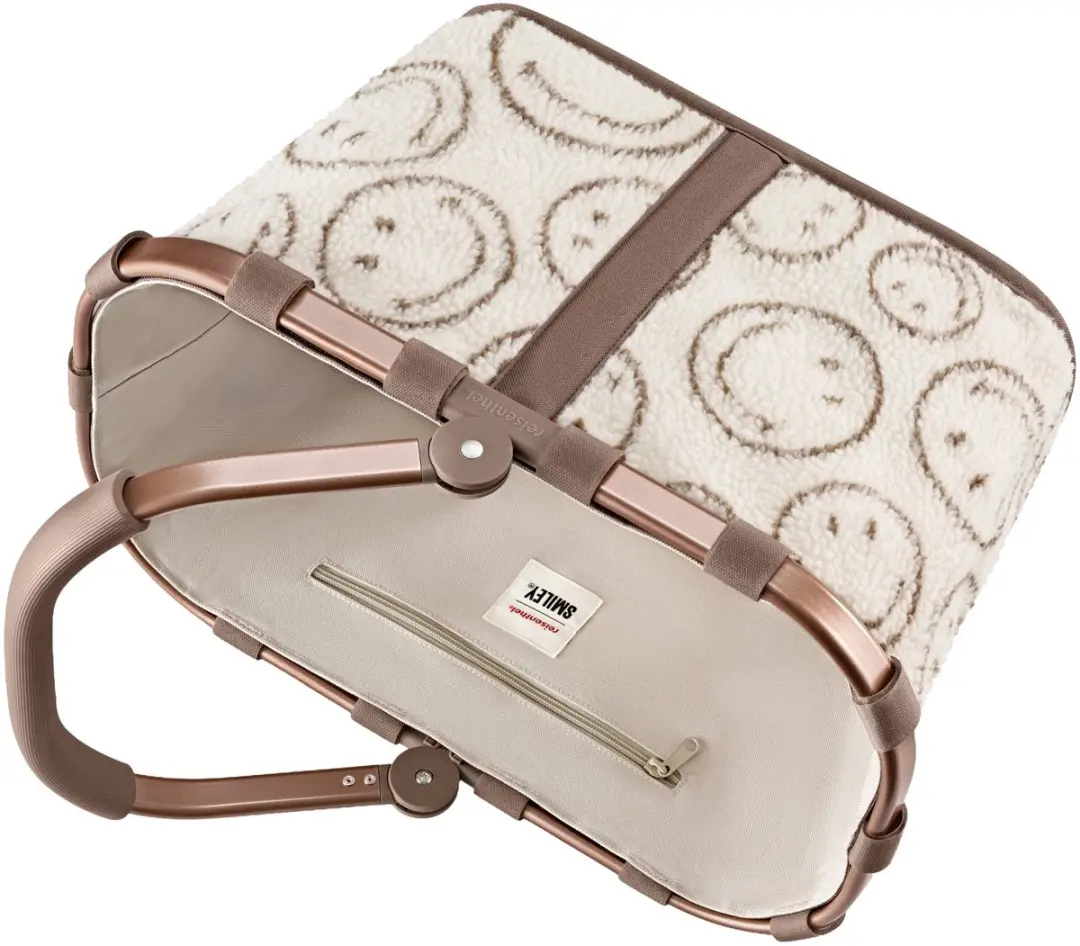 Reisenthel Carrybag XS Boodschappenmand 22L - Smiley Teddy Chocolate Beige - afbeelding 5 van 6