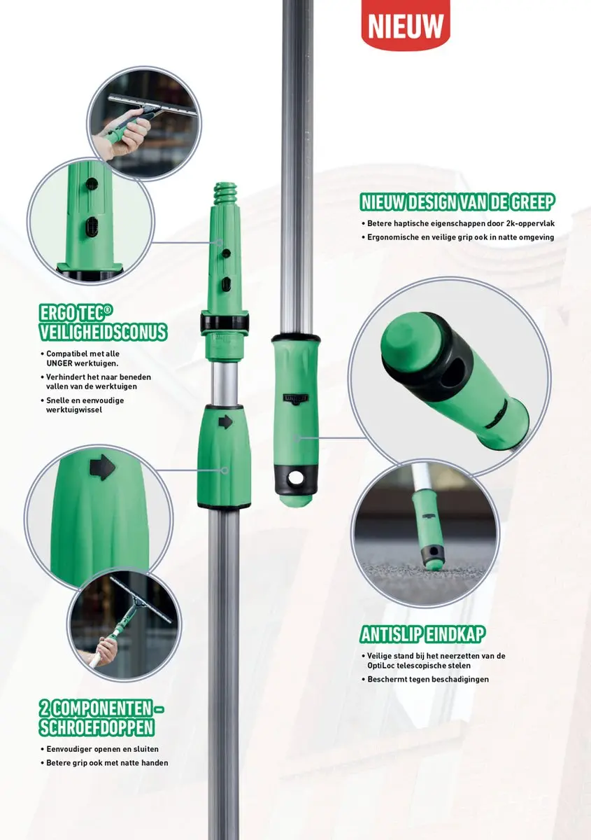 Unger OptiLoc Telescoopsteel 2-delig 1,20m - afbeelding 2 van 3