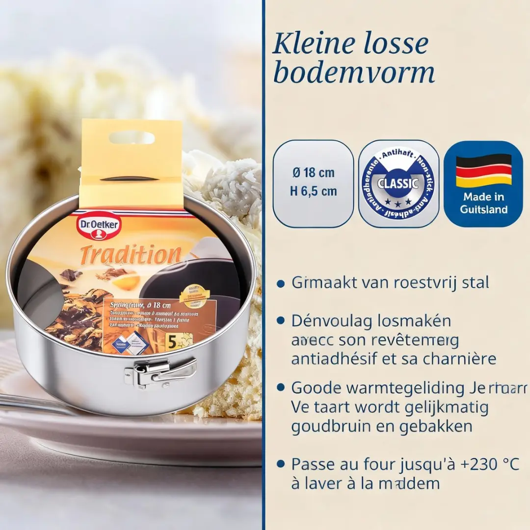 Dr. Oetker Tradition Springvorm Ø18cm - Zwart - afbeelding 2 van 6