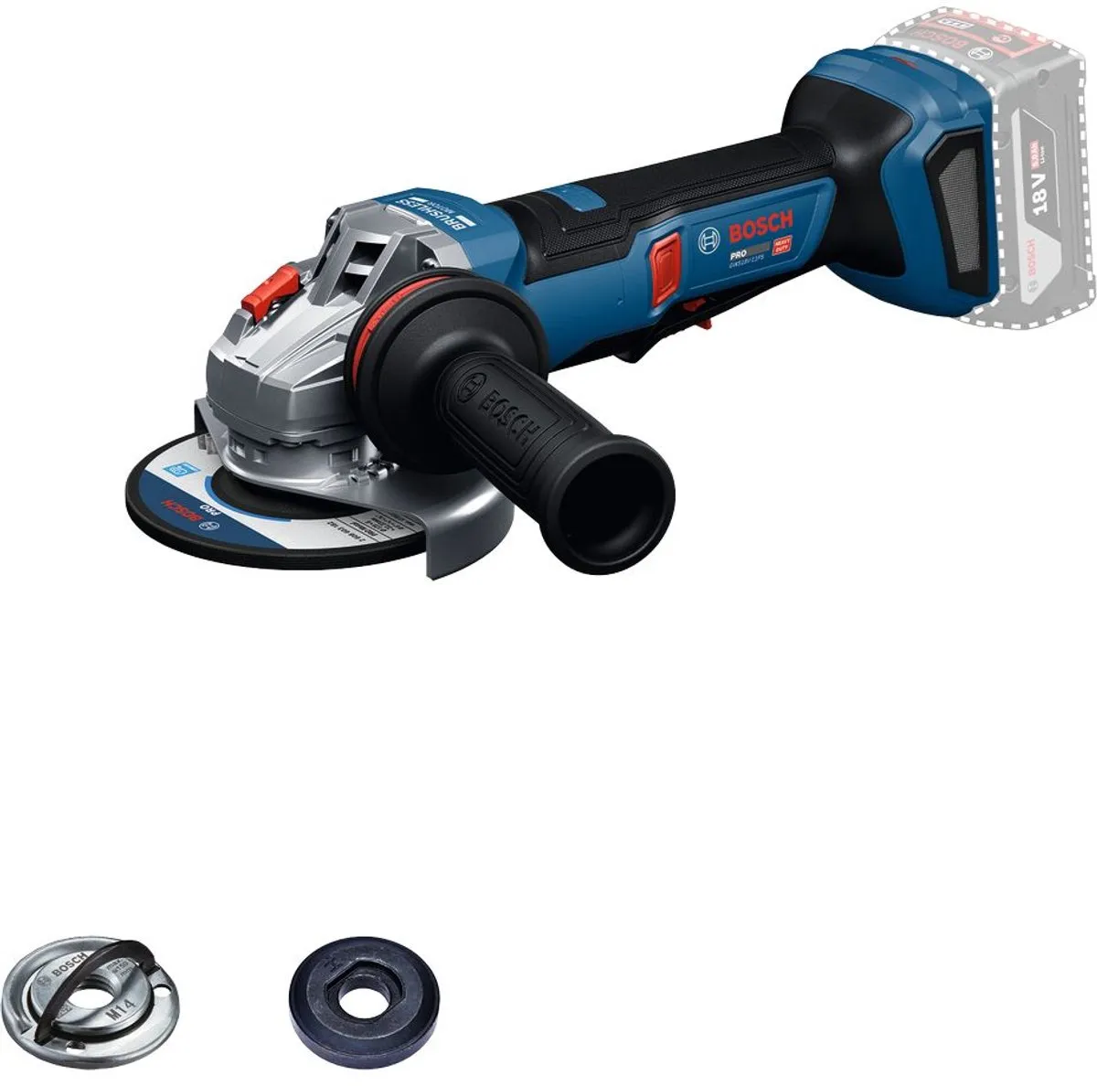 Bosch Professional PRO GWS 18V-11PS Accu Haakse Slijper 125mm
