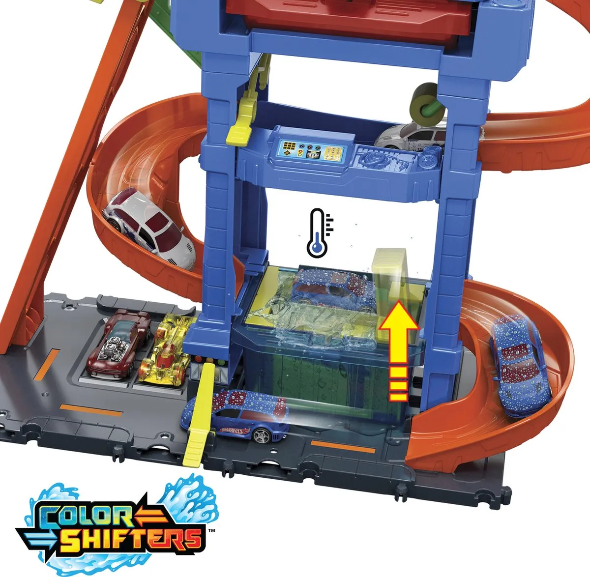 Hot Wheels City Tunnel Twist Car Wash Racebaan HTN80 - Multicolor