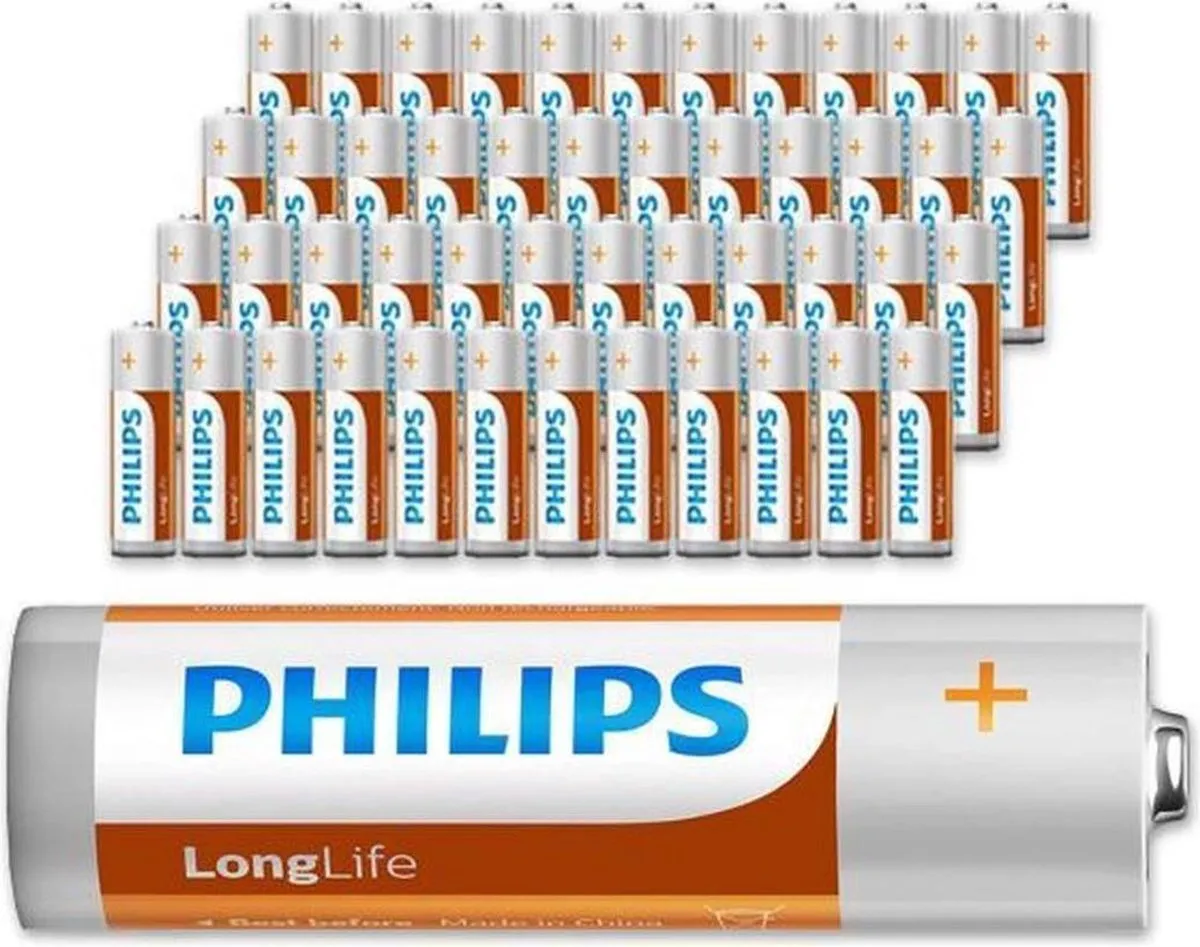 Philips AA Longlife Batterijen - 48 Stuks
