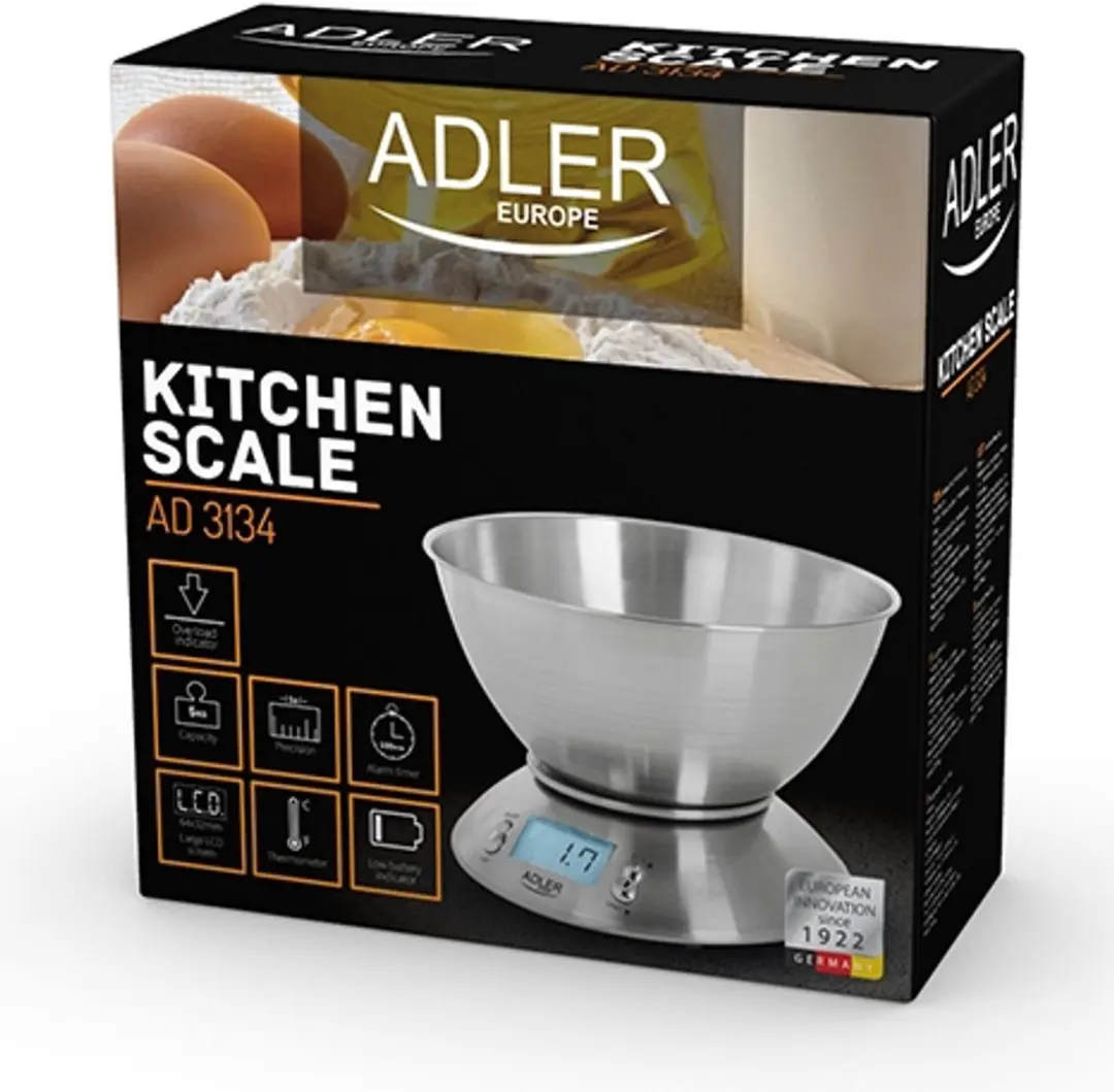 Adler AD 3134 Keukenweegschaal - 5 kg - Zilver - afbeelding 6 van 6