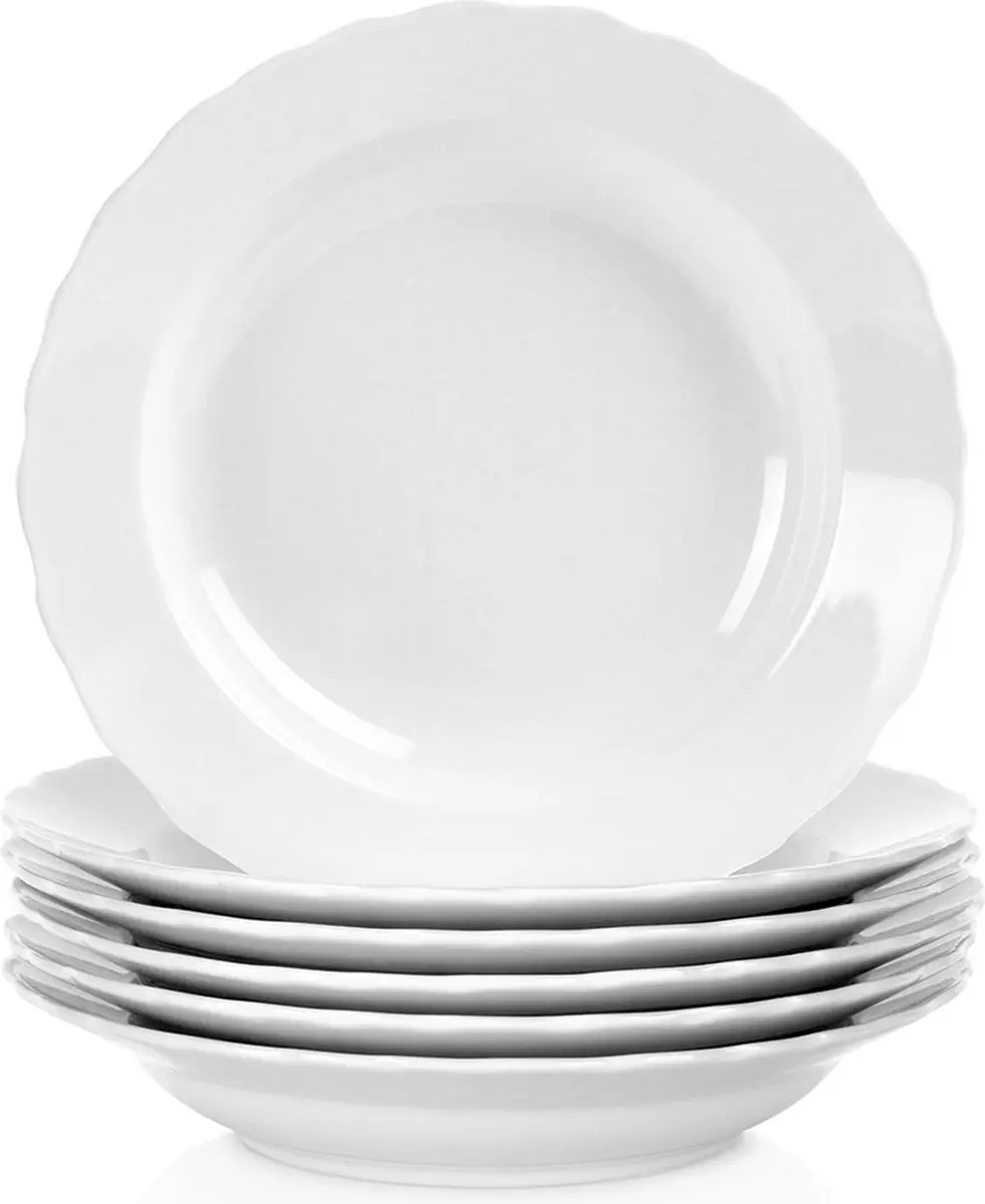 Diep Bord Porselein MONA 24 cm, 350 ml 6 stuks