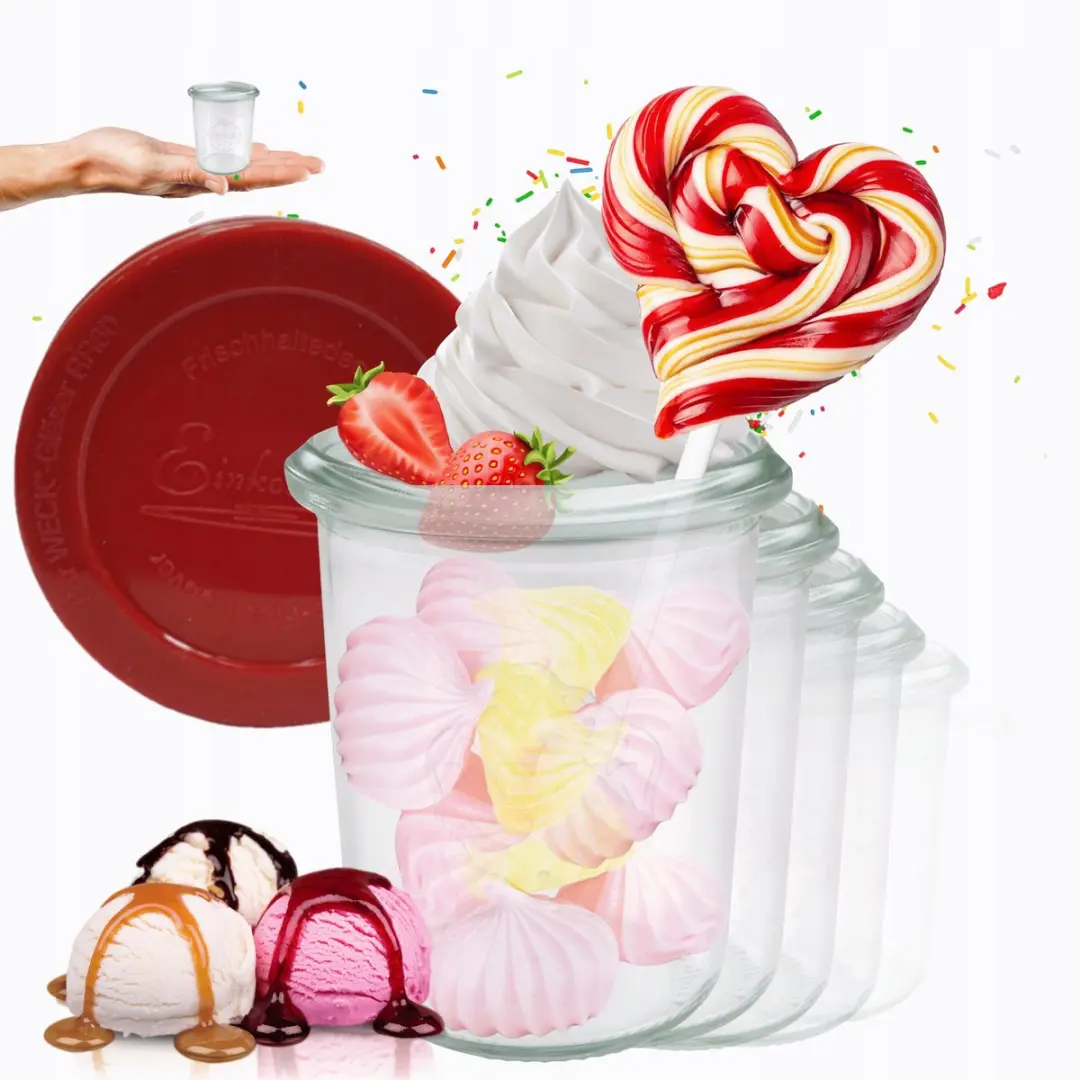 Weck Glazen Potten 160ml met Siliconen Deksel