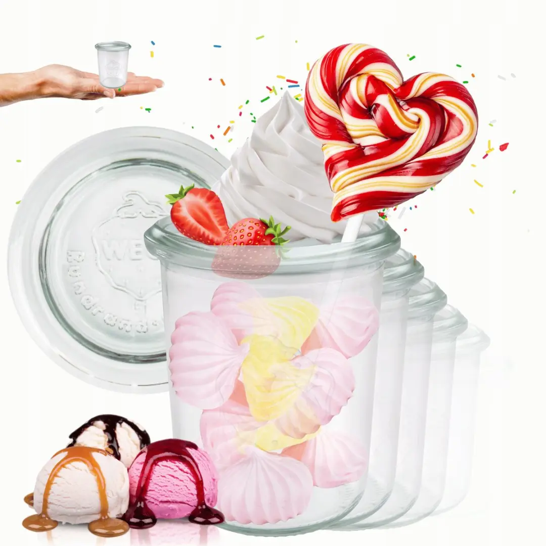 Weck Glazen Potten 160ml met Glazen Deksel