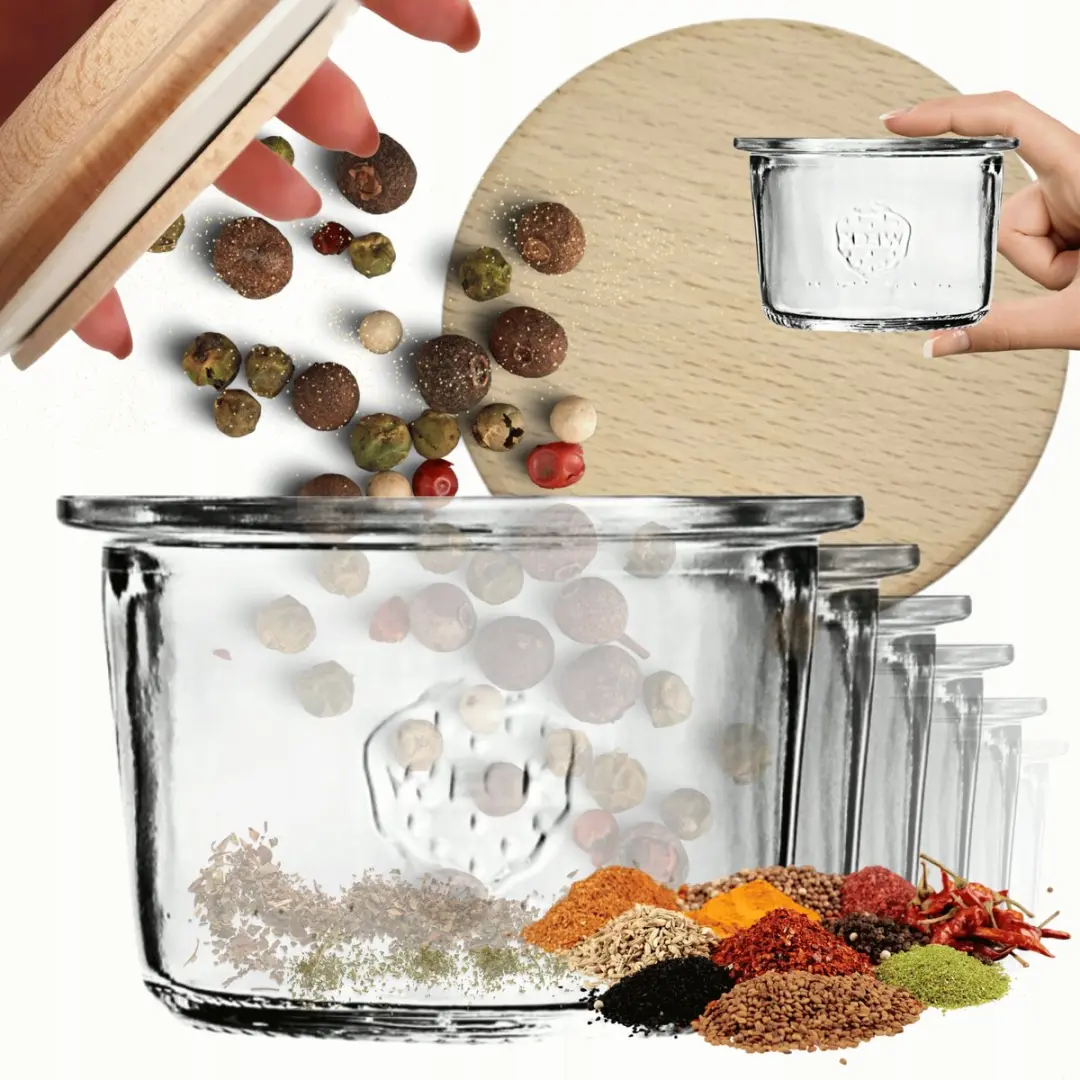 Weck Potten 80ml met Houten Deksel