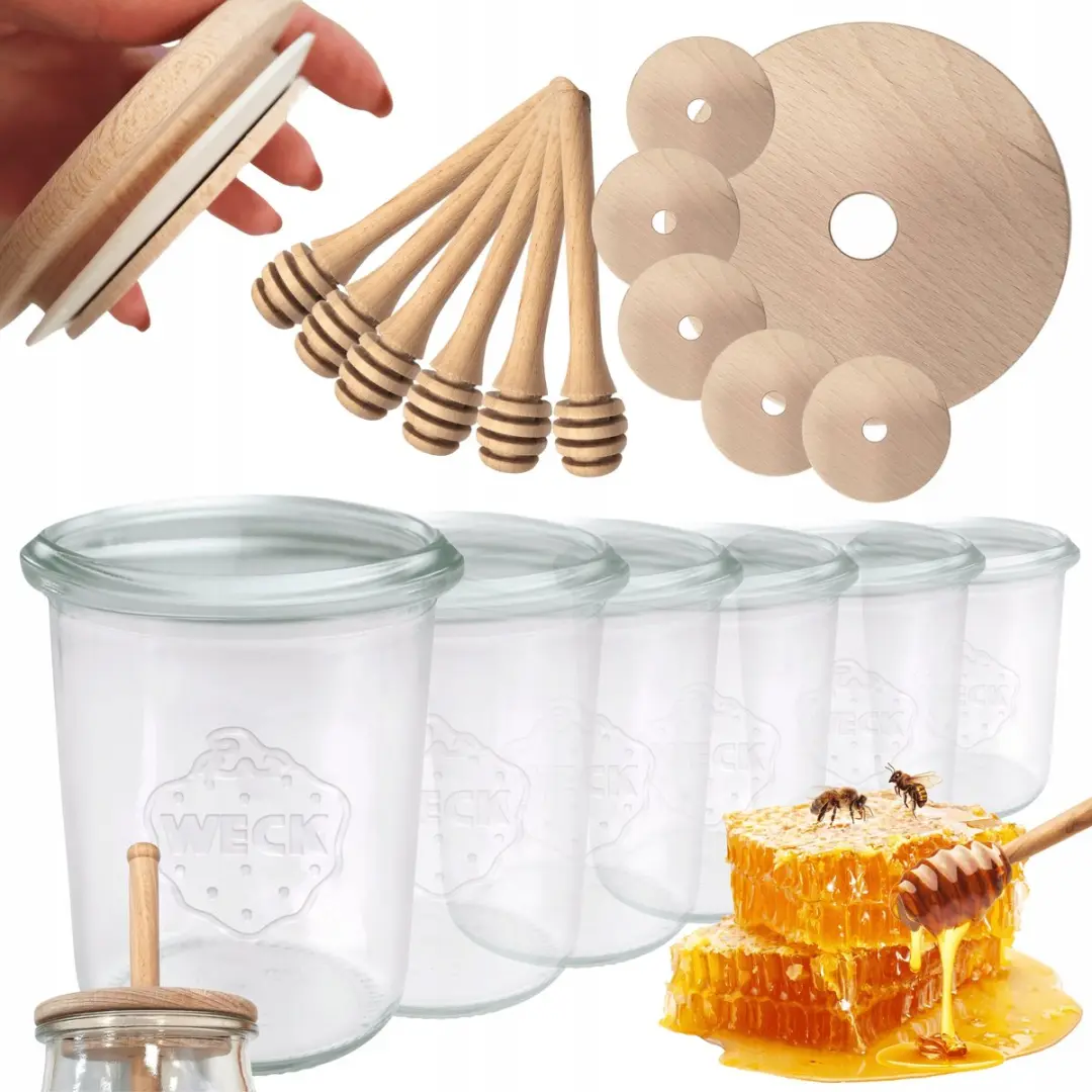 WECK Honingpotten met Lepel - 160ml - Set van 6 - afbeelding 2 van 2