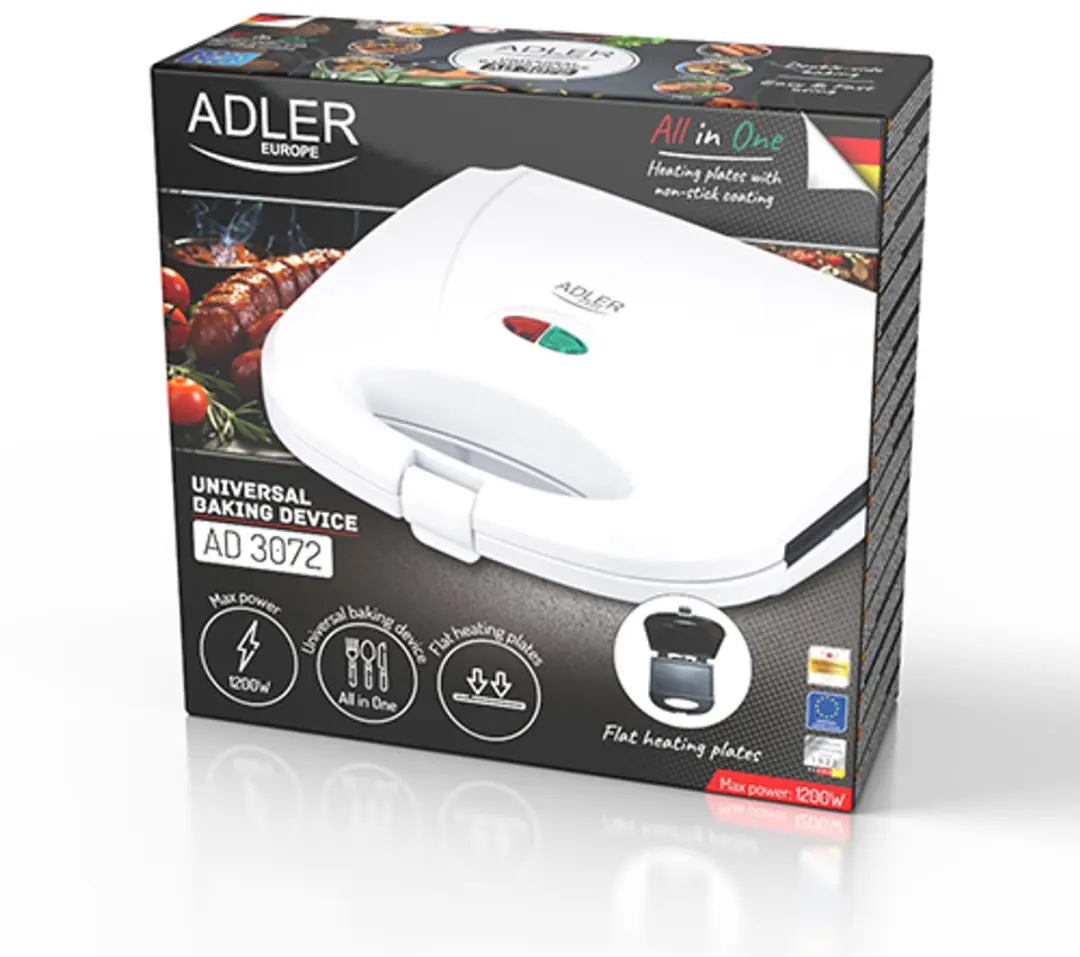 Adler AD 3072 Elektrische Grill - 1200W - Wit - afbeelding 6 van 6
