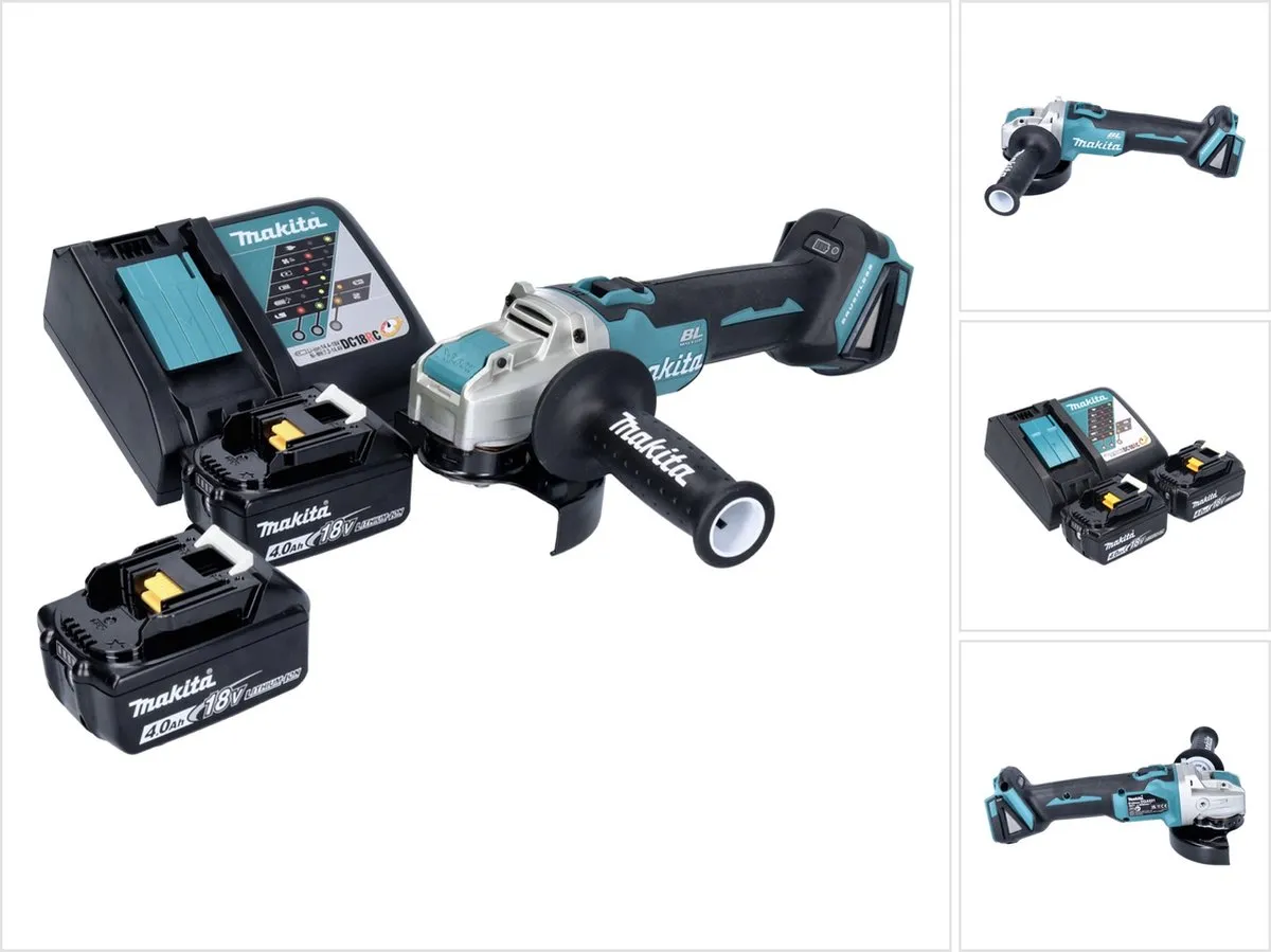 Makita DGA 521 RMX1 Haakse Slijper 18V 125mm X-LOCK Brushless