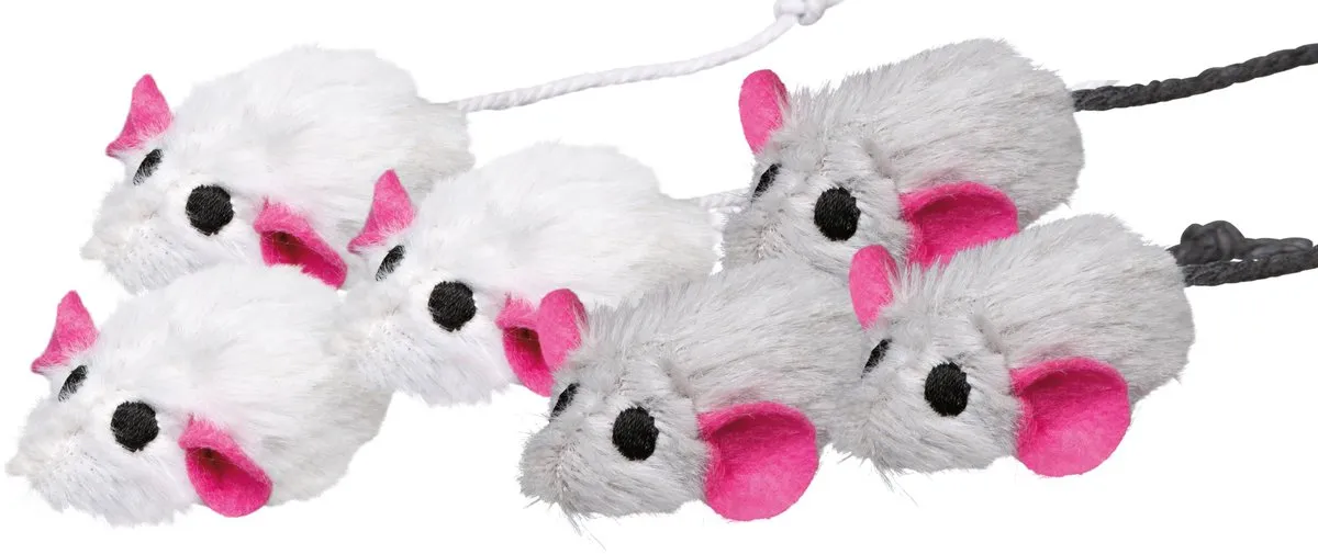 Trixie Set Muizen met Catnip - 6 Stuks - Blauw - afbeelding 3 van 4