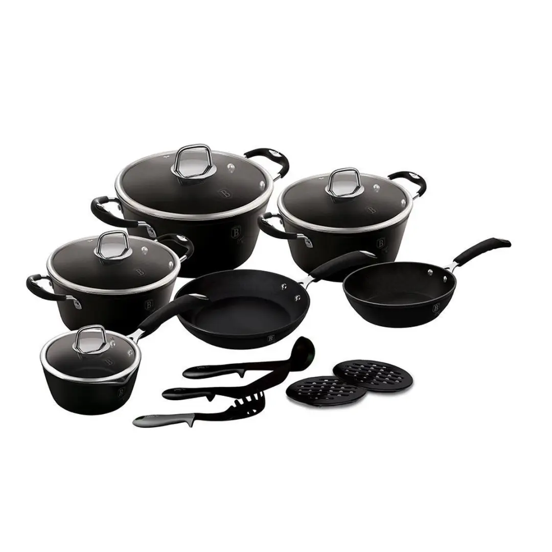 BerlingerHaus Granieten Pannenset BH-6129 - 15 delig - afbeelding 5 van 6