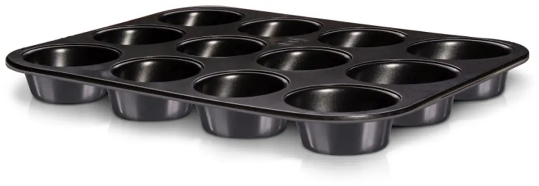 Muffinvorm voor 12 stuks met titaniumcoating uit de Carbon Pro Collection