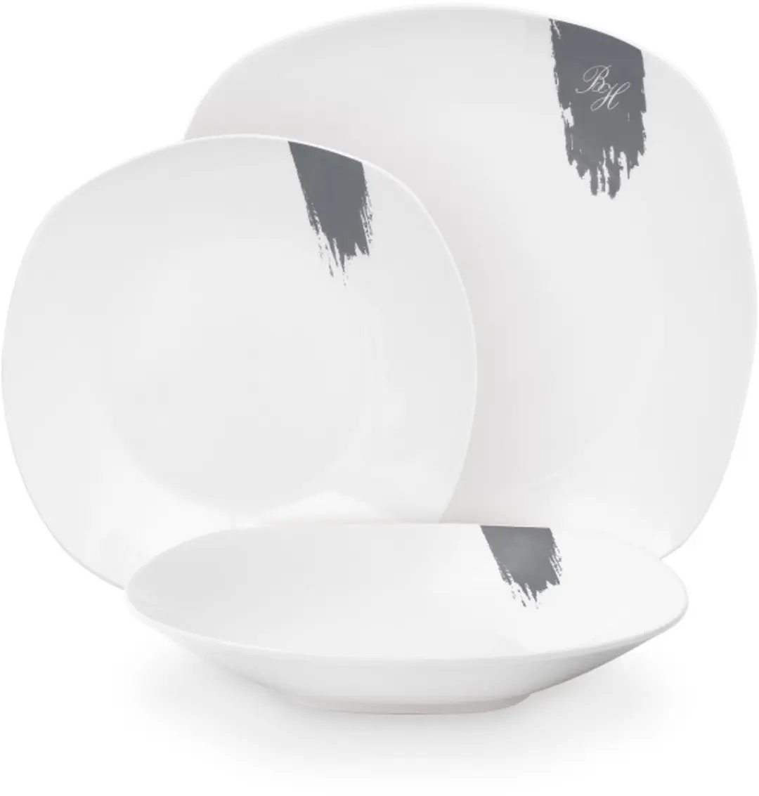 Servies set van porseleinen borden, 18 stuks