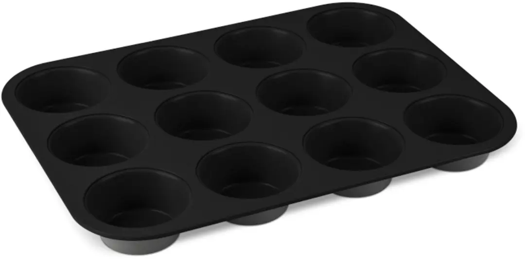 Muffinvorm met antiaanbaklaag, 12 stuks, Antracit Collection