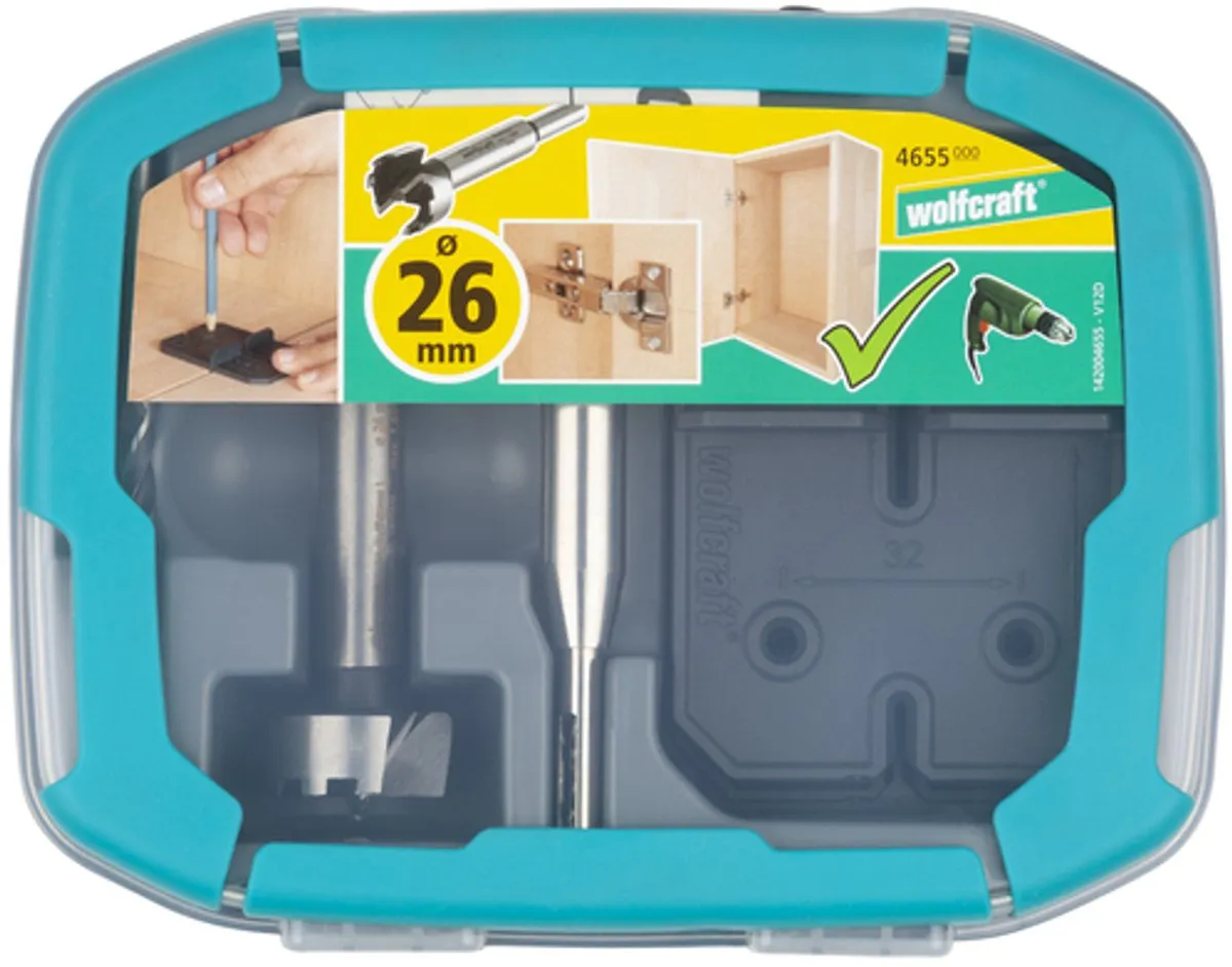 Wolfcraft Scharniergatset Ø26mm - 5-delig - afbeelding 2 van 6