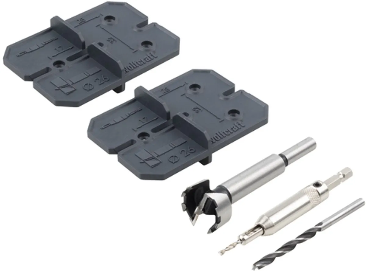 Wolfcraft Scharniergatset Ø26mm - 5-delig - afbeelding 3 van 6